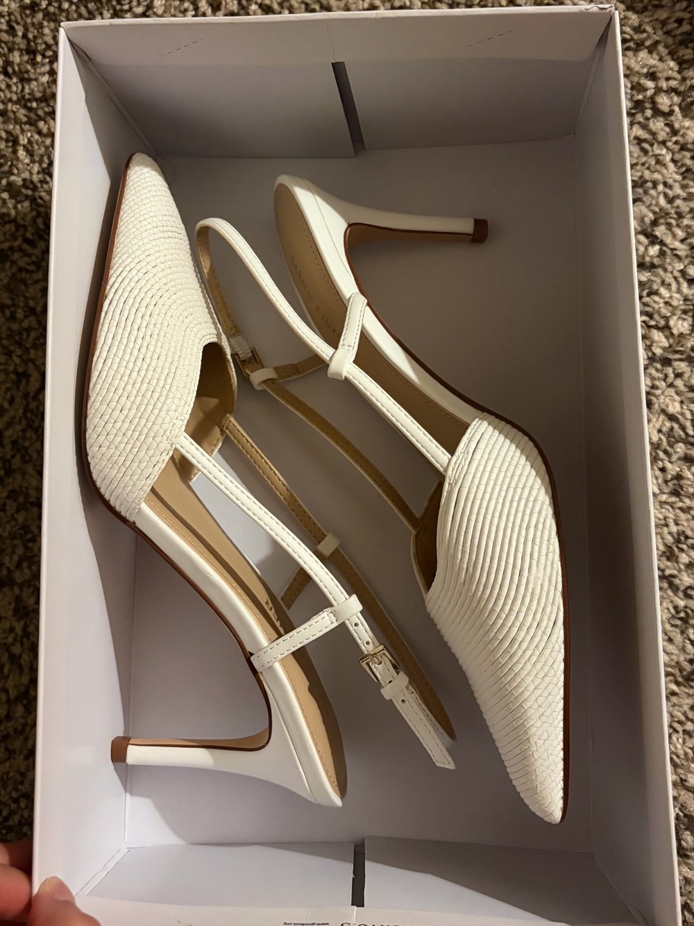 Textured Sling-Back Heels